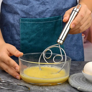 Steel Dough Whisk Manual Baking Beater