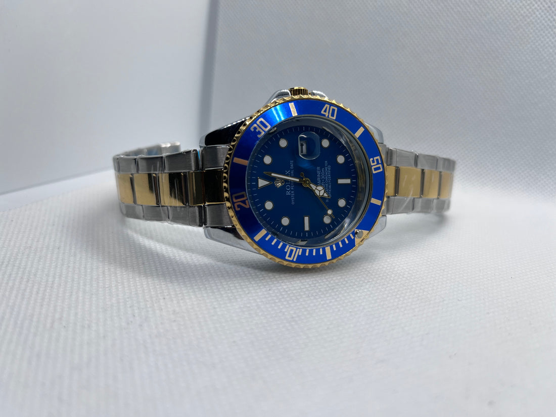 Rolex Submariner with blue dial and bezel