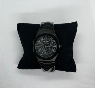 Bestwin Large relief dial quartz watch steel band retro small square watch