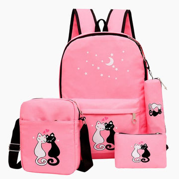 4 Piece School Bag Kids Backpack