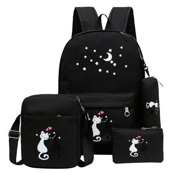 4 Piece School Bag Kids Backpack