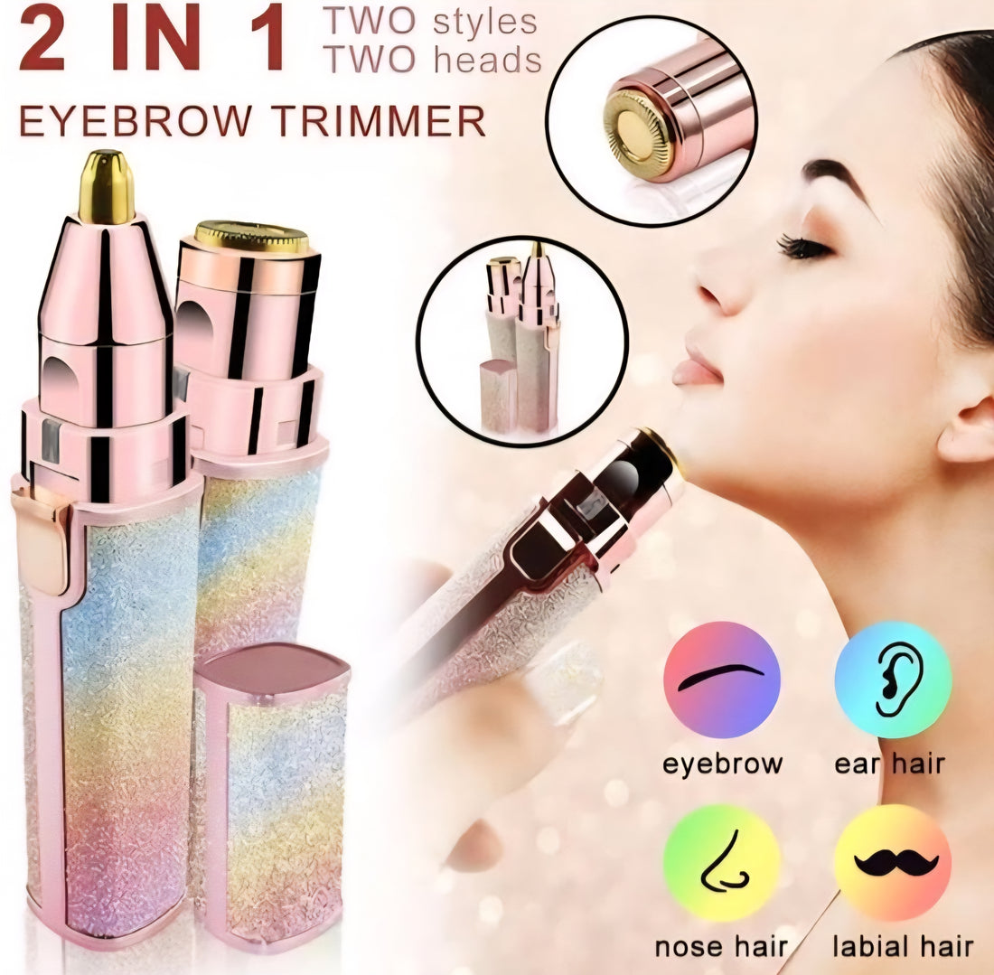 2 in 1 Facial hair remover for women, painless face hair remover, eyebrow shaper, Upper lips remover machine ,Women facial hair removel machine, Flawless hair remover,USB rechargeable