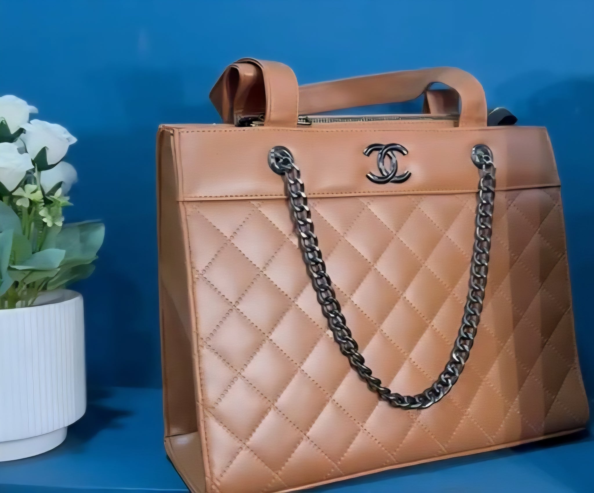 CHANEL Caramel Brown Tote Bag