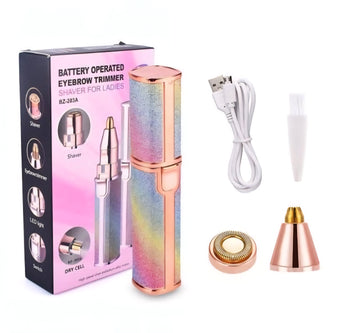 2 in 1 Facial hair remover for women, painless face hair remover, eyebrow shaper, Upper lips remover machine ,Women facial hair removel machine, Flawless hair remover,USB rechargeable